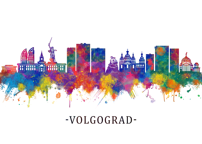 Volgograd Russia Skyline