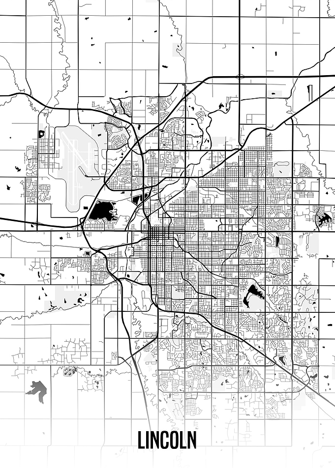 Lincoln white map