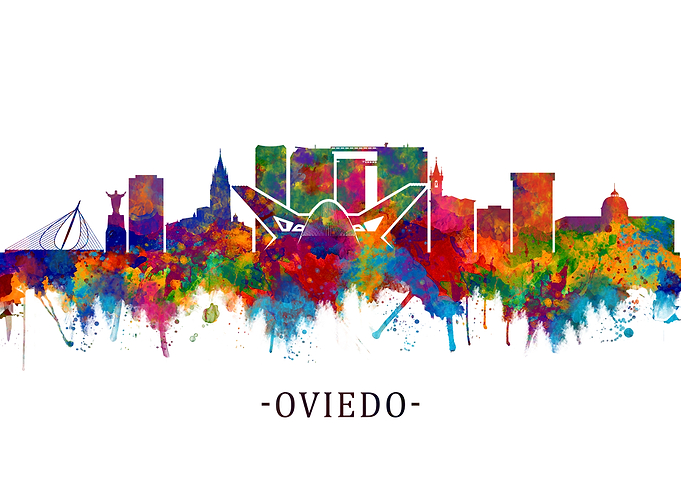 Oviedo Spain Skyline
