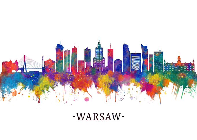 Warsaw Poland Skyline