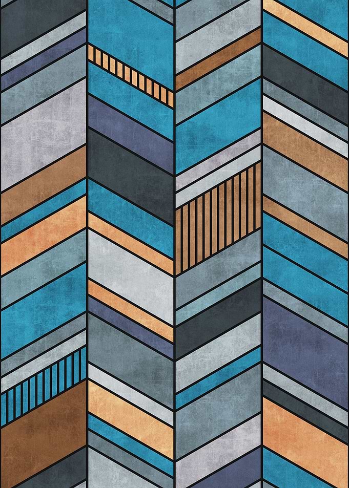 Colorful Concrete Chevron