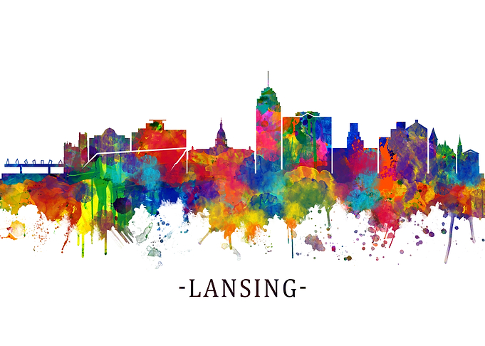 Lansing Michigan Skyline