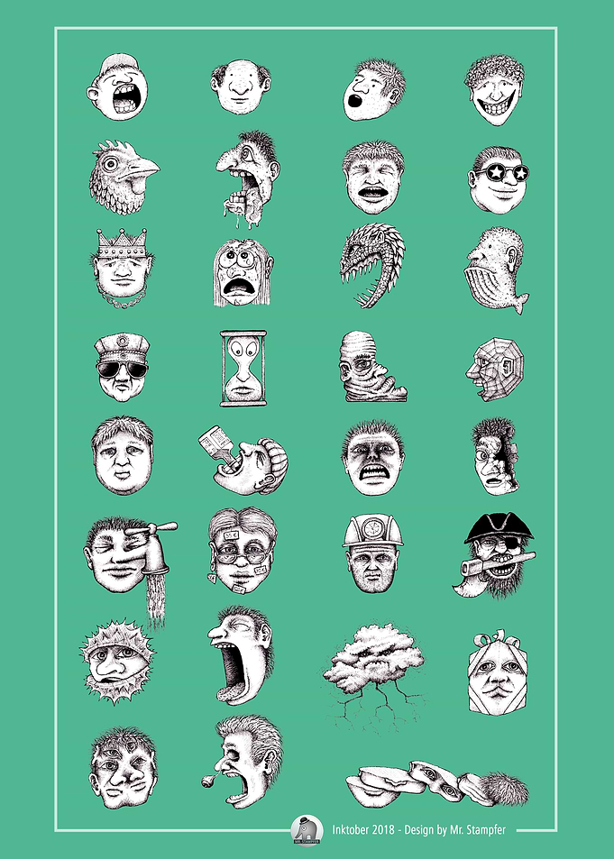 Inktober 2018 Faces
