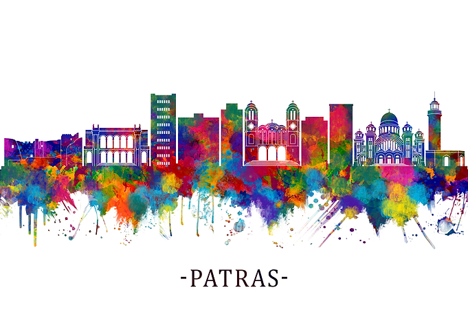 Patras Greece Skyline