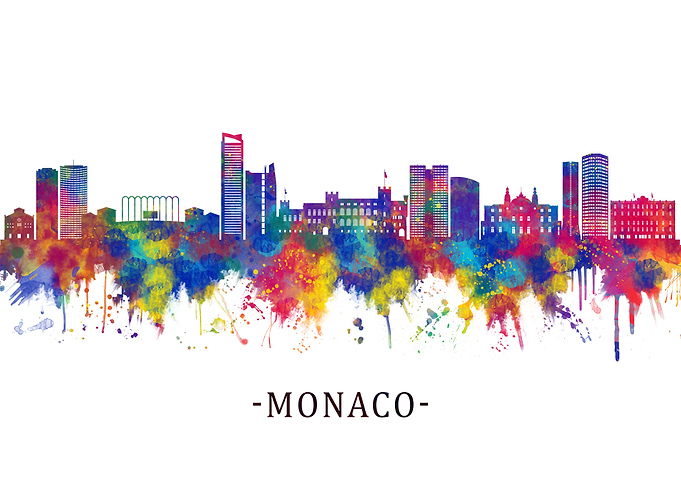 Monaco France Skyline