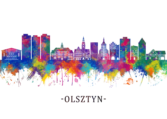 Olsztyn Poland Skyline