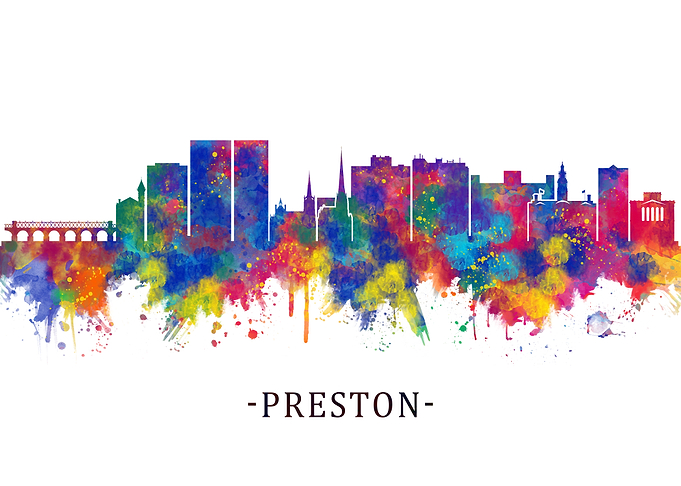Preston England Skyline