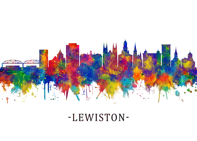 Lewiston Maine Skyline