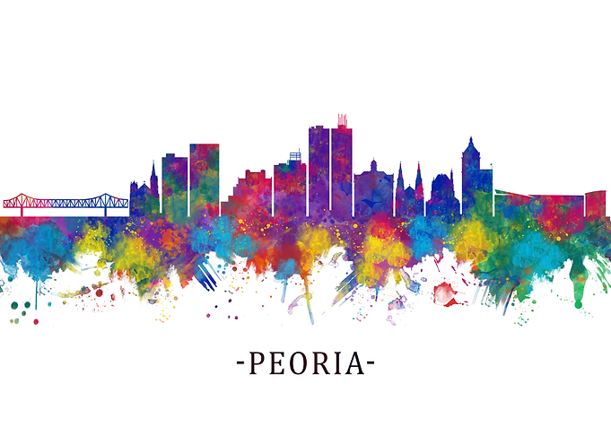 Peoria Illinois Skyline