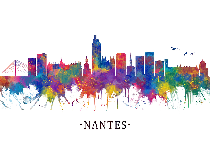 Nantes France Skyline
