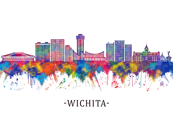 Wichita Kansas Skyline
