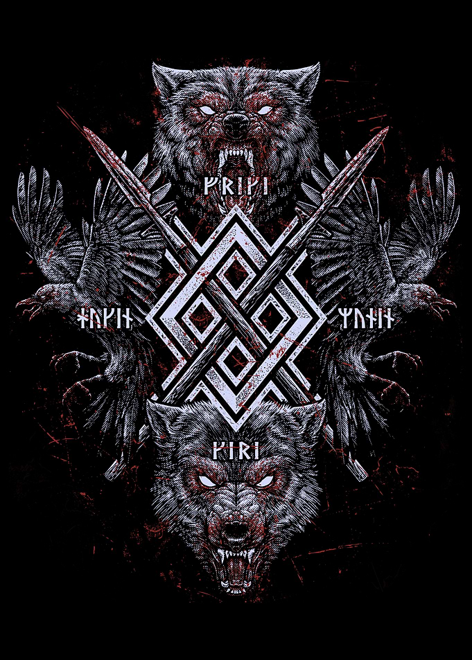 Viking Wolf Ravens of Odin