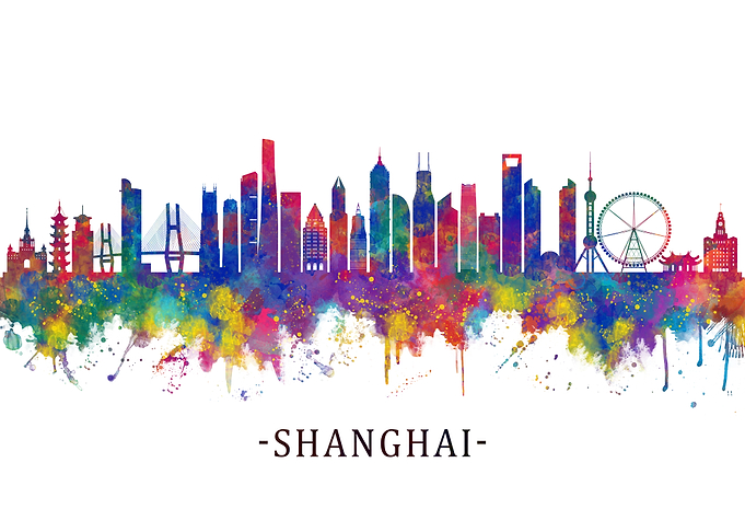 Shanghai China Skyline