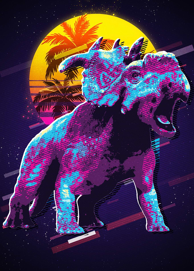 Dinosaur animal retro