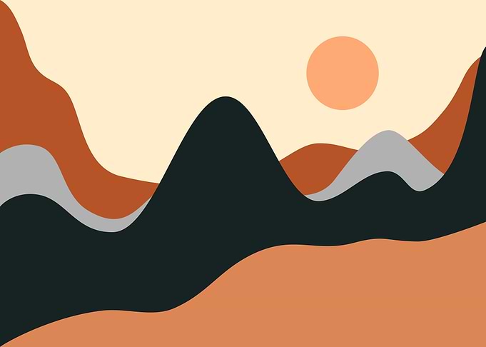 sunset on the mountain