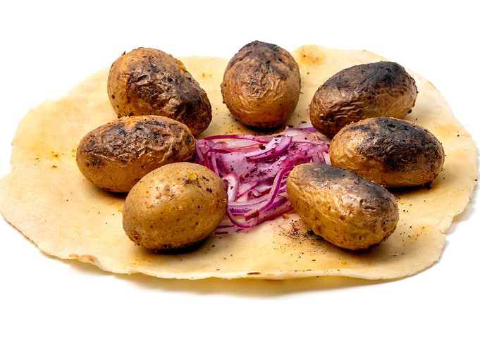 Grilled potatoes