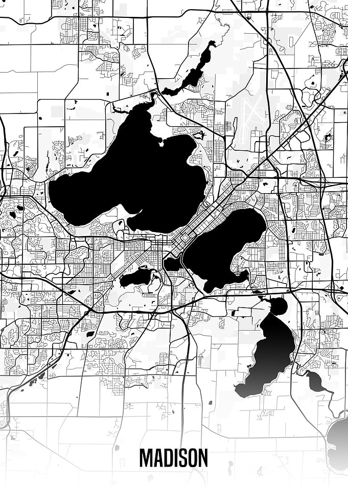 Madison white map