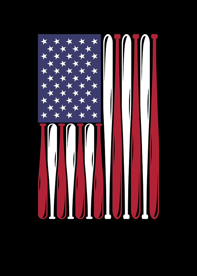 Baseball American Flag USA