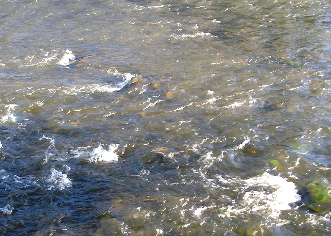 Running river surface
