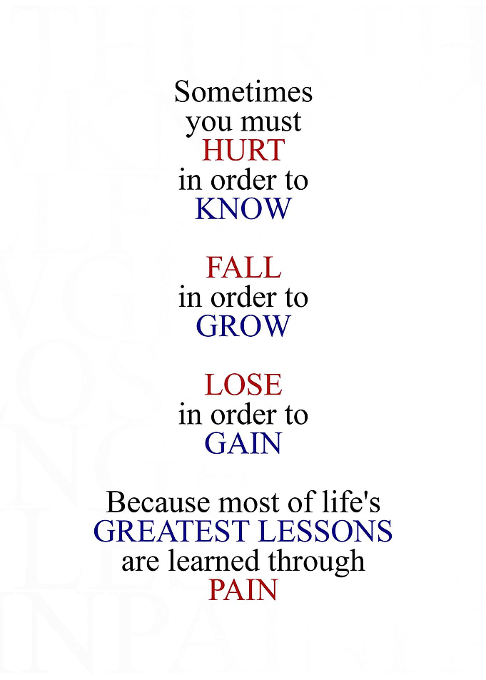 Learned Through Pain