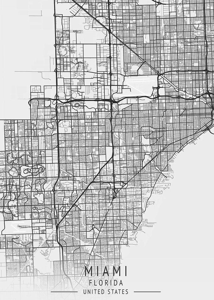 Miami Florida City Map