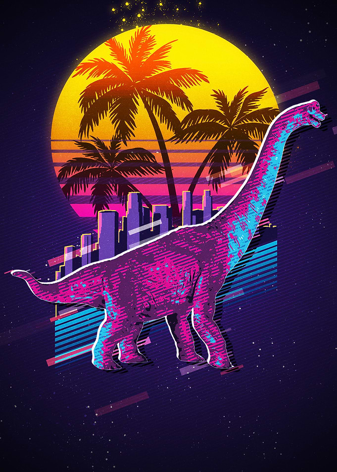Dinosaur animal retro