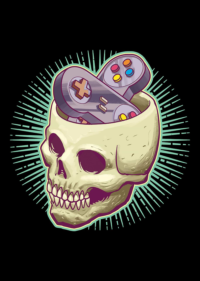 Mind Controller Skull Gami