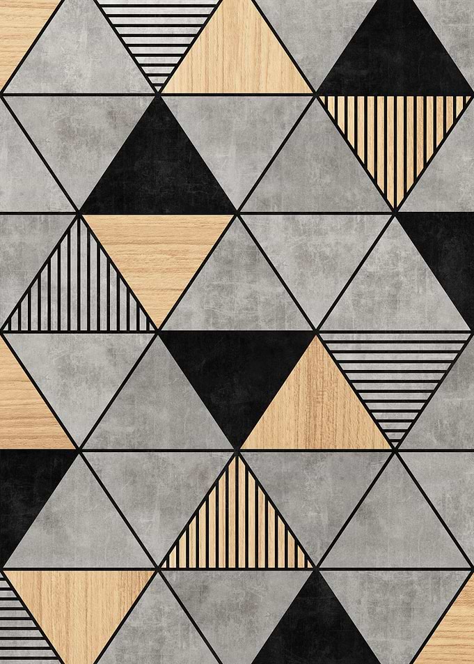 Concrete Wood Triangles 2