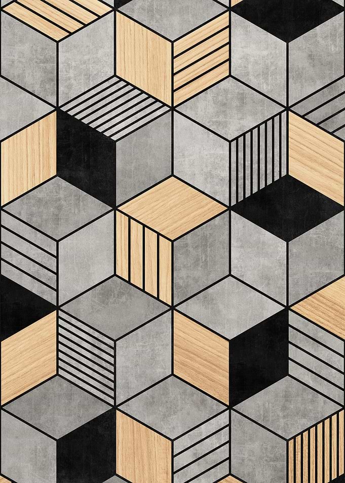 Concrete and Wood Cubes 2