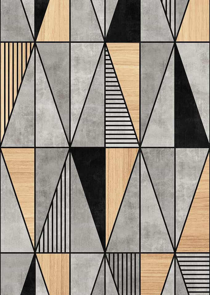 Concrete Wood Triangles