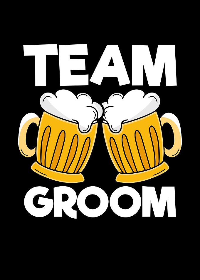 Team groom beer