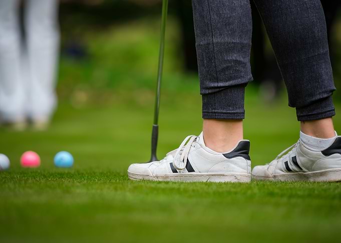 Multicolored golf balls