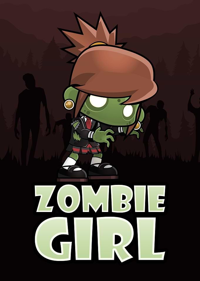 Cute Zombie Girl Kawaii
