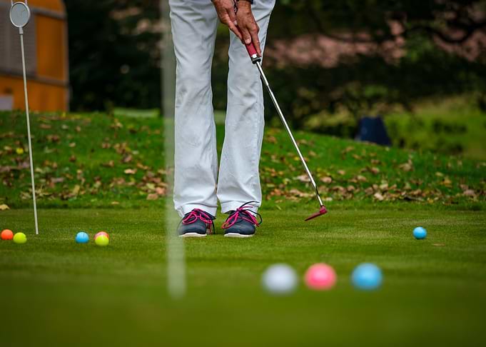 Multicolored golf balls