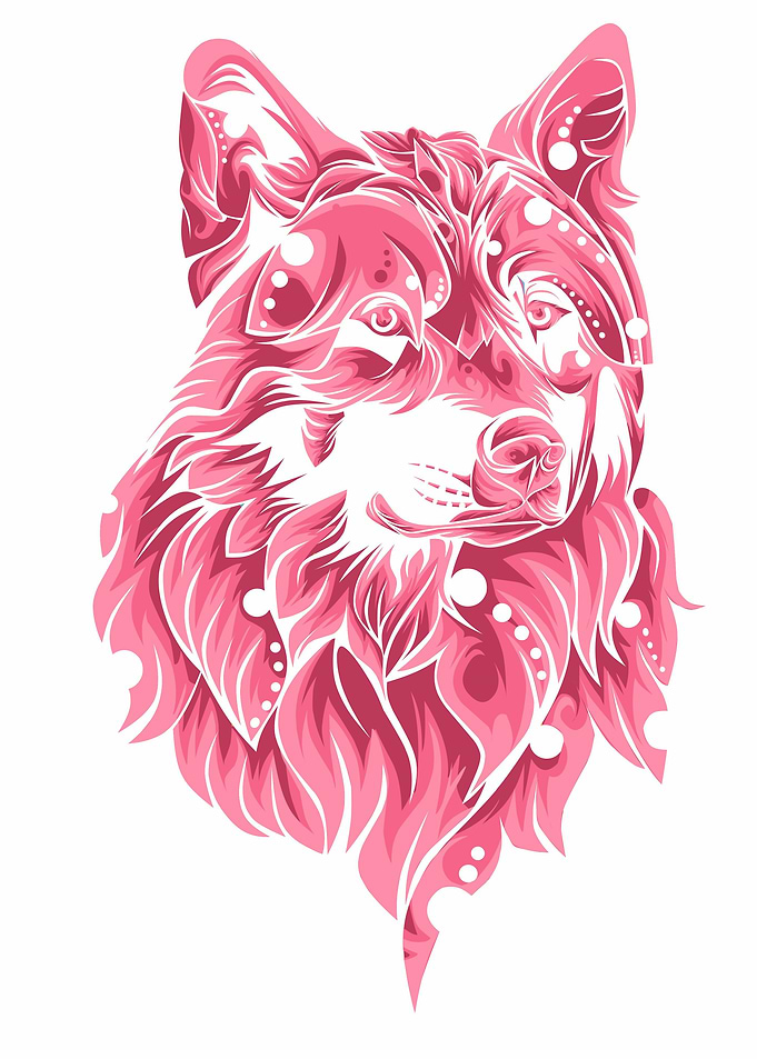 pink wolf