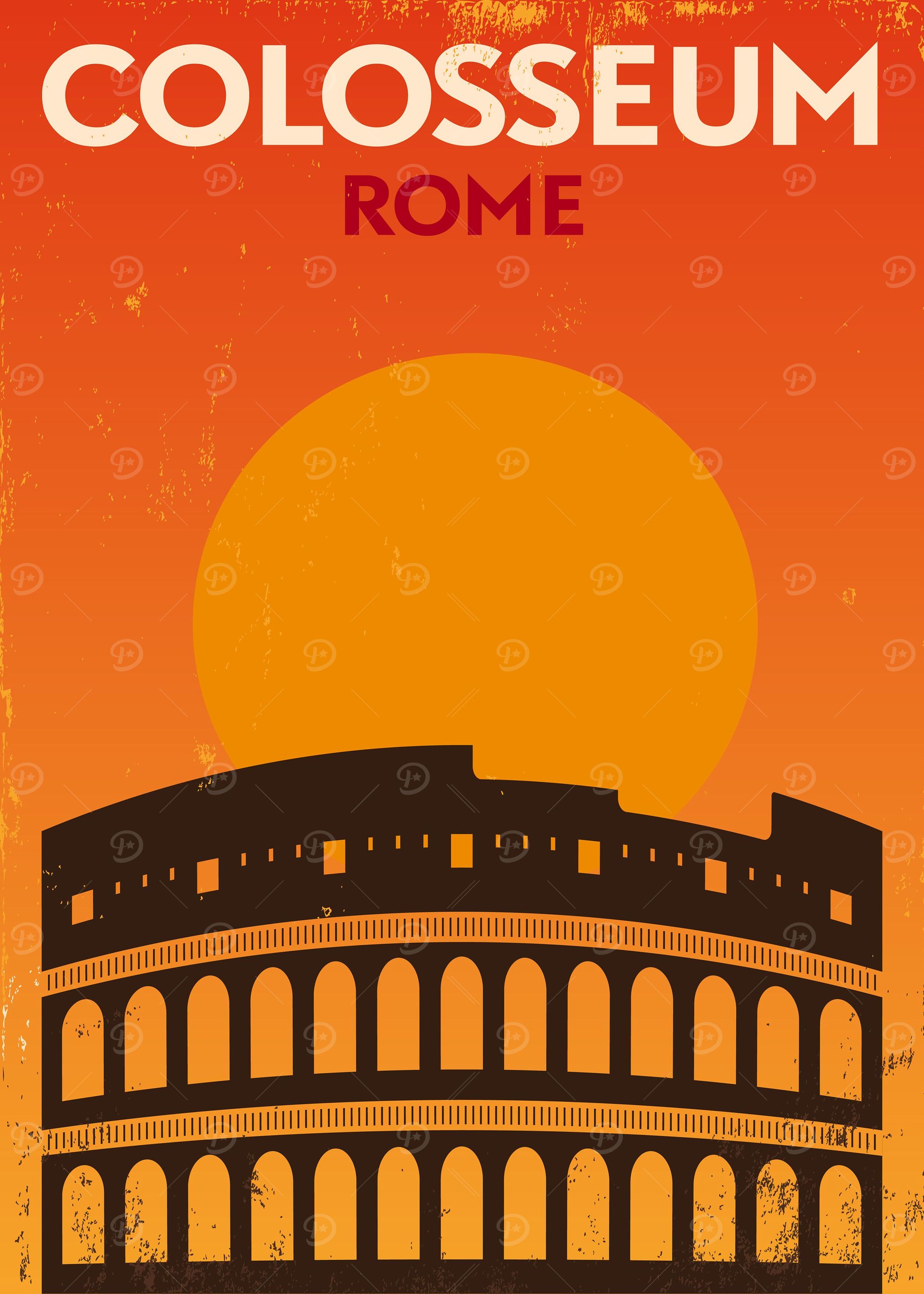 Colosseum italy vintage