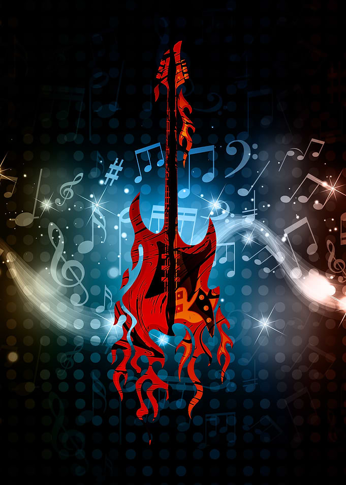 Electric guitar musical