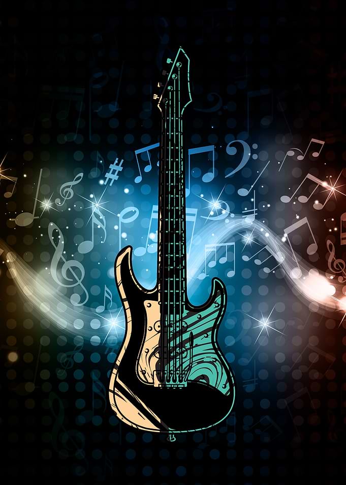 Electric guitar musical