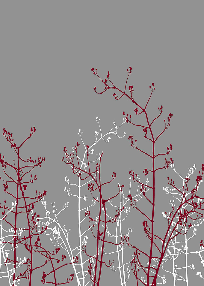 Grey Floral Abstract