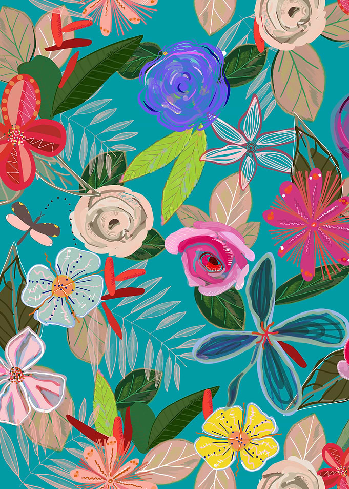 Vivid colorful flowers