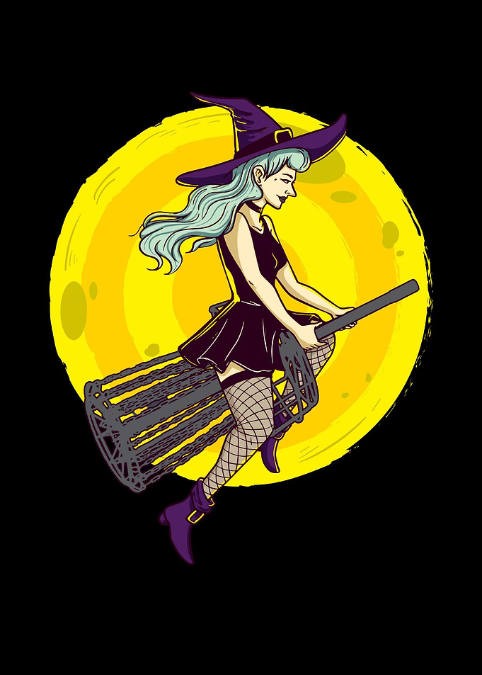 Disc Golf Halloween Witch
