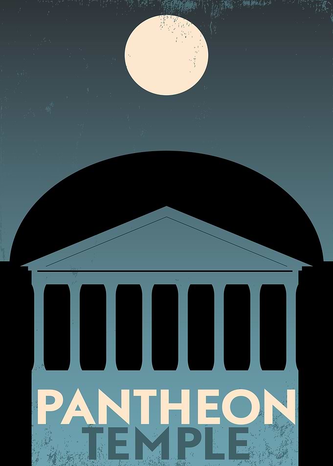 Pantheon Greece vintage