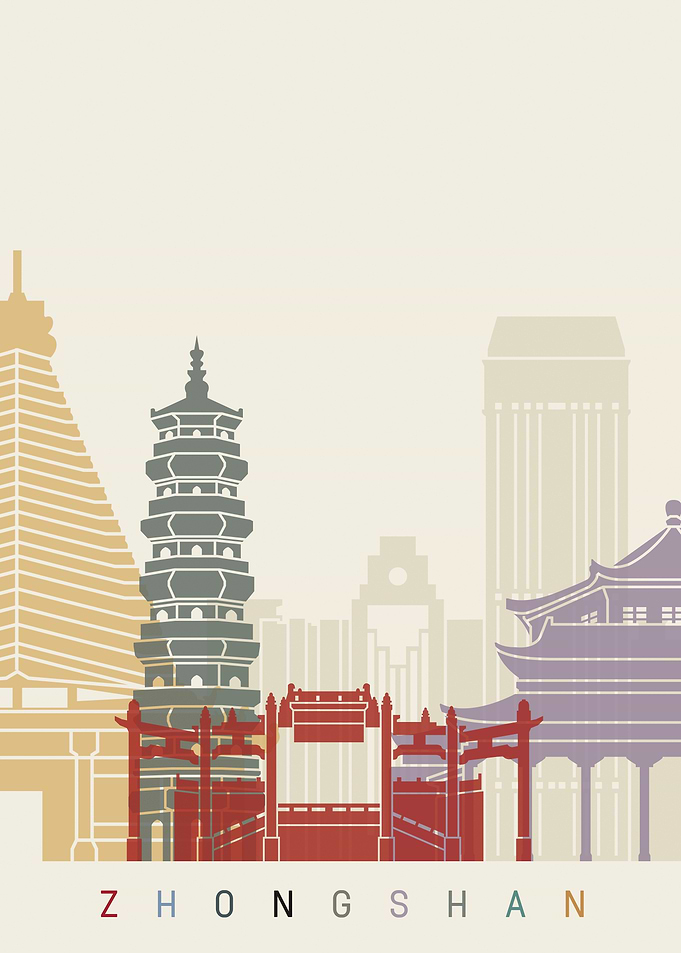 Zhongshan skyline poster