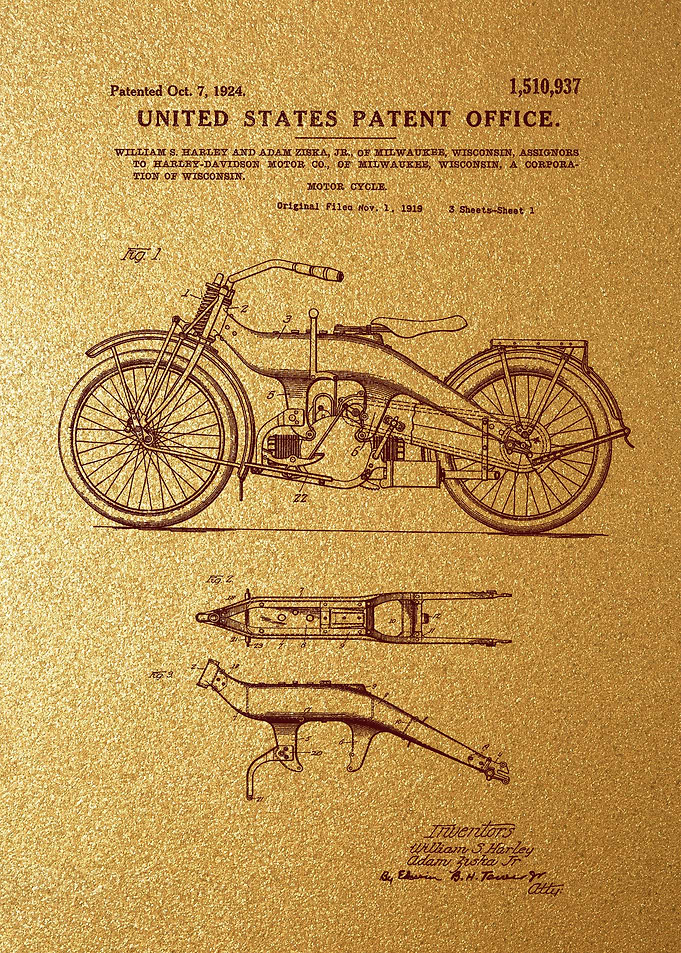 4 Harley Motorcycle Paten