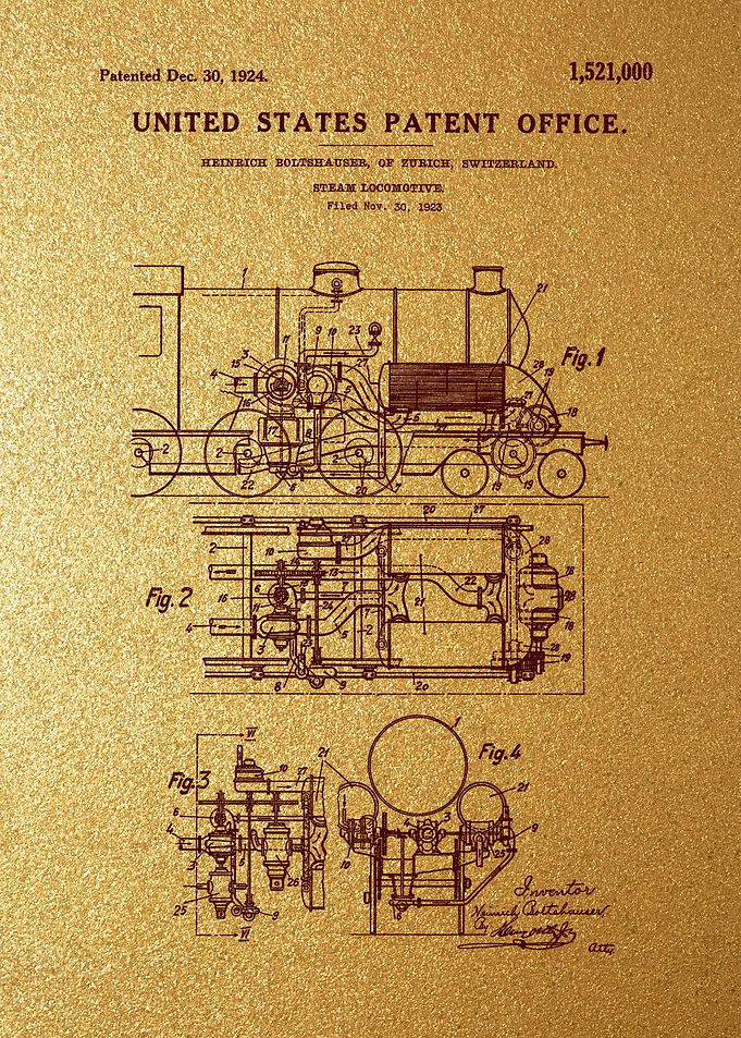 9 Steam Locomotive Patent