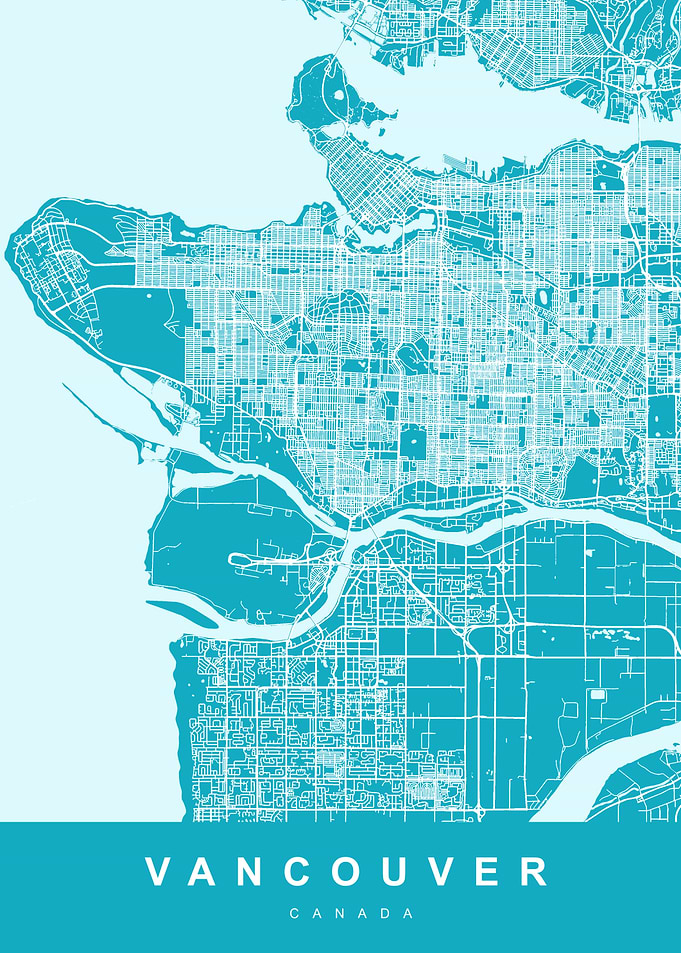 VANCOUVER City Map Canada