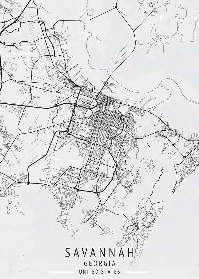 Savannah Georgia City Map