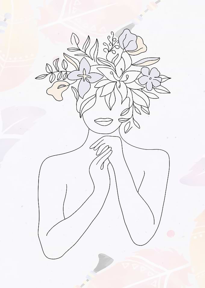 Minimalist portrait woman