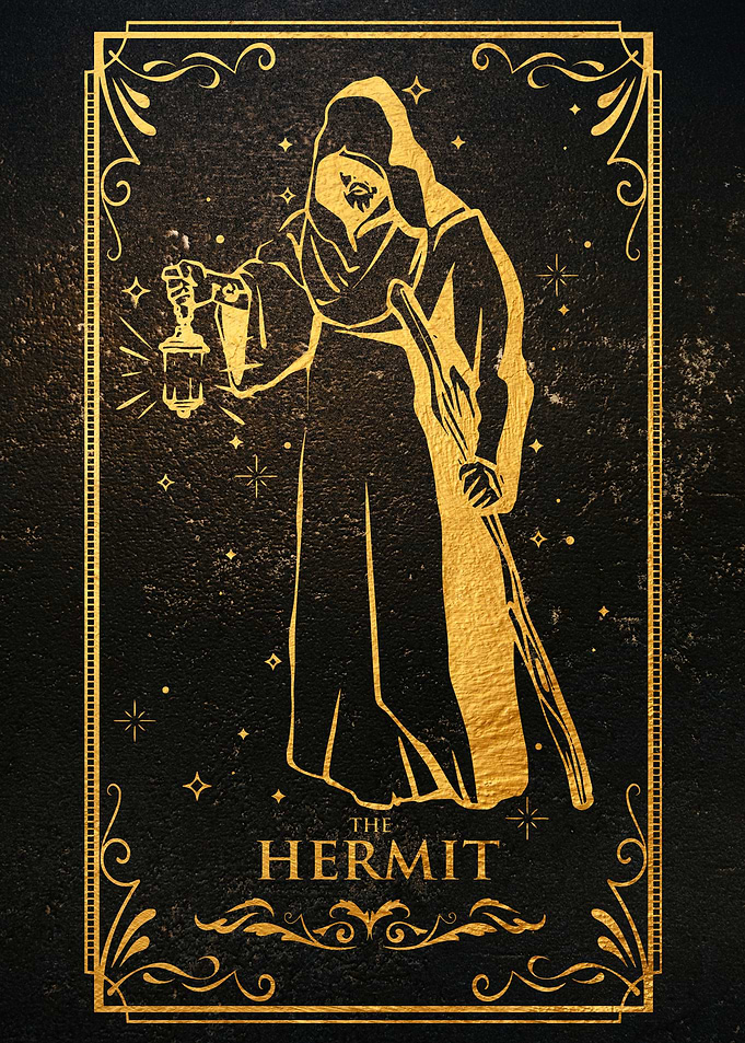 The HERMIT Tarot card