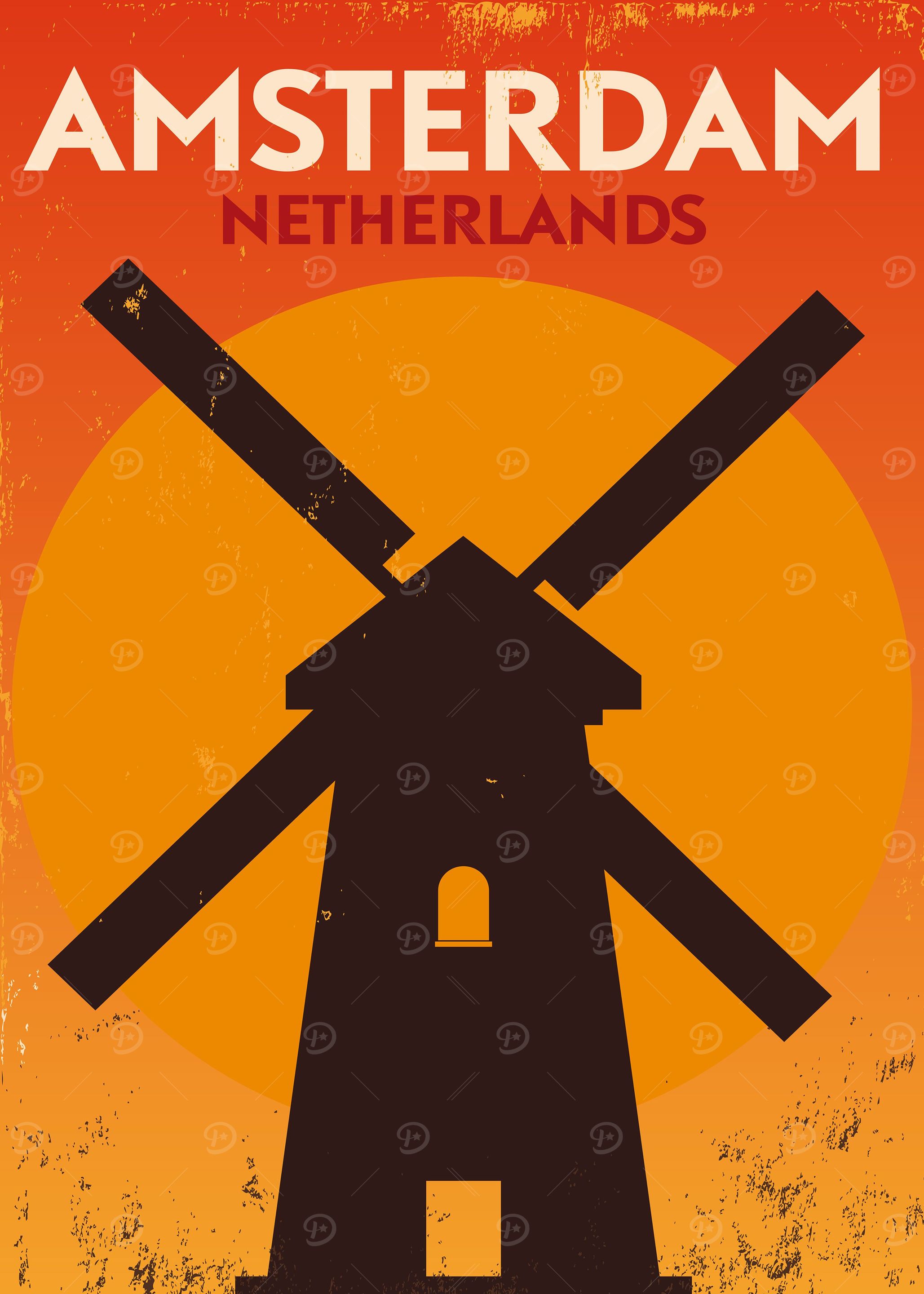 vintage amsterdam poster
